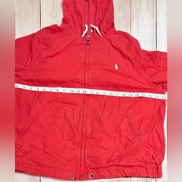 🔥$168🔥Polo Ralph Lauren Men’s Red Hooded Full Zip Cotton Poplin Jacket Size XL - Picture 4 of 16